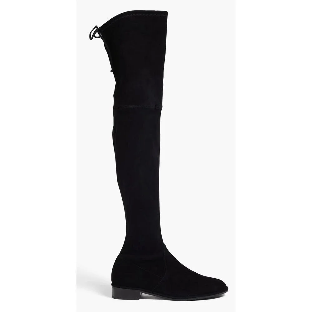 Stuart Weitzman Lowland Black Suede Over The Knee‎ Boots Size 6.5M